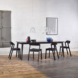 TON JYLLAND 6-8 Seater Dining Table with Merano Chairs [Black]
