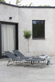 FIAM AMIGO Sunlounger - Black Fabric / Aluminium frame