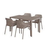 NARDI CUBE 4-6 Seater Garden Dining Set with Net Chairs