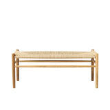 FDB MOBLER J83 Bench - [Wood / Paper Cord Weave]