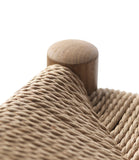 FDB MOBLER J164C Stool - [Wood / Paper Cord Weave]