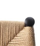 FDB MOBLER J164C Stool - [Wood / Paper Cord Weave]