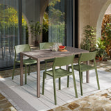NARDI CUBE 4-6 Seater Garden Dining Set with Trill Chairs