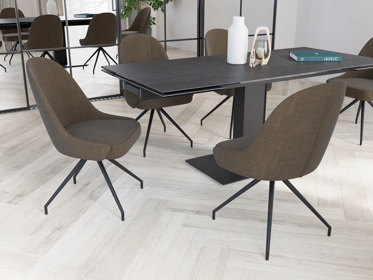 AKANTE CONNEXION Extending 4-6 Seater Dining Set With Miami Chairs - 3 colours