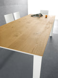 POINTHOUSE DIAMANTE Extending 4-10 Seater Dining Table [White/Oak]
