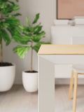 POINTHOUSE DIAMANTE Extending 4-10 Seater Dining Table [White/Oak]