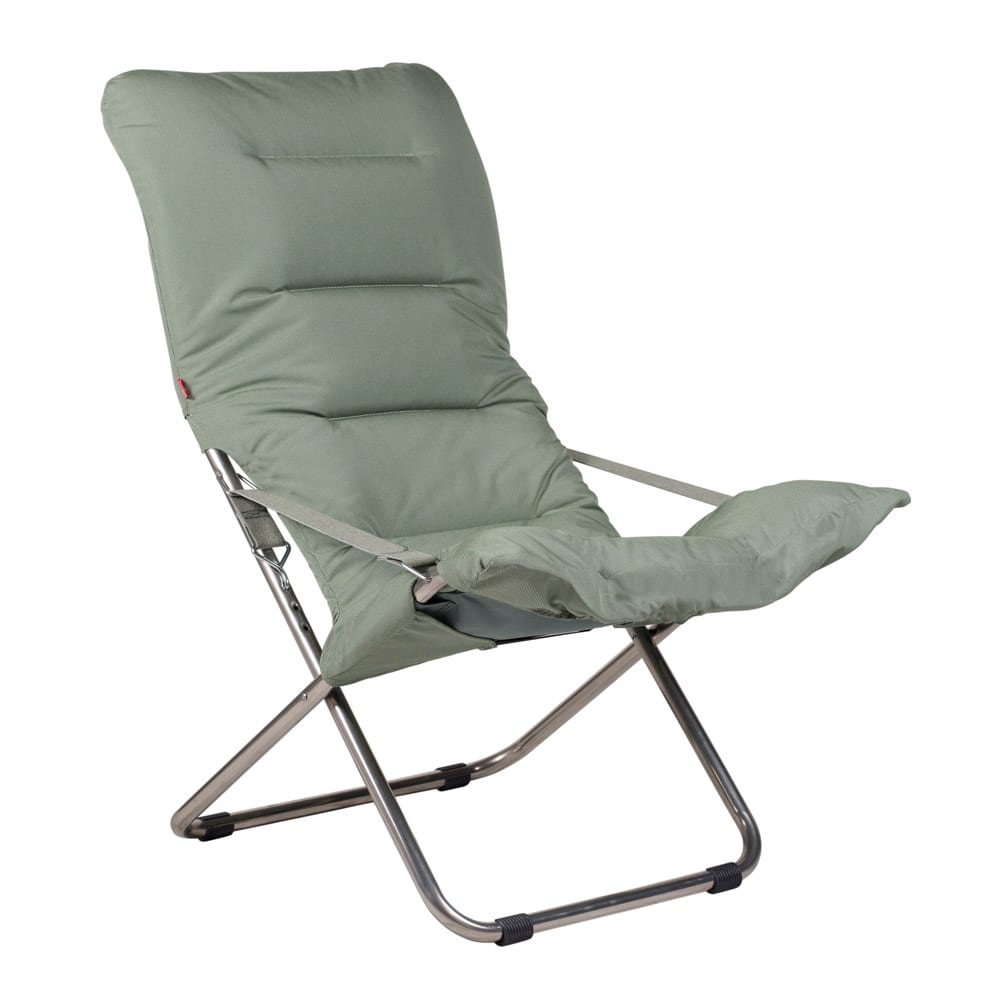 FIAM FIESTA SOFT Adjustable Deck Chair with Cushion - Aluminium frame [Sage Green]