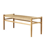 FDB MOBLER J83 Bench - [Wood / Paper Cord Weave]