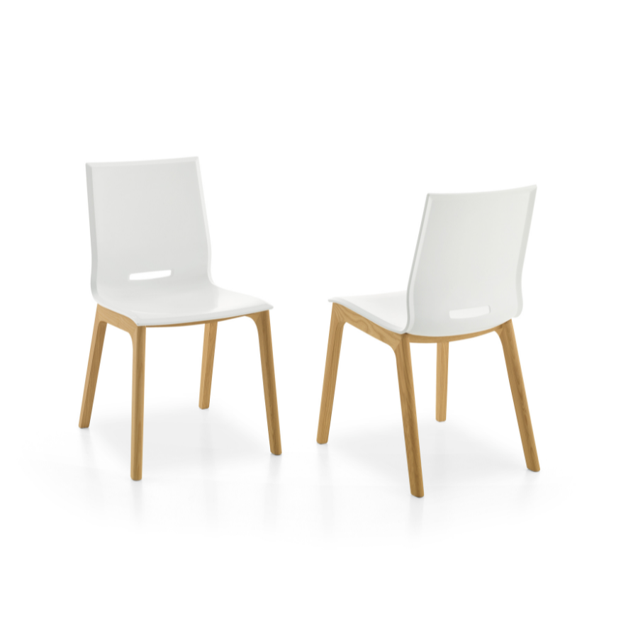 POINTHOUSE DIAMANTE 4-8 Seater Dining Set with ELENA Chairs [White/Oak]