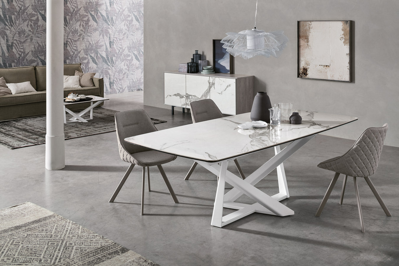 TARGET POINT PRIAMO 230 Fixed Dining Table with Porcelain Top