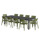 NARDI RIO 8-10 Seater Extendable Dining Set with TRILL Armchairs