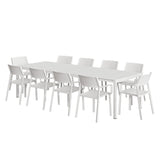 NARDI RIO 8-10 Seater Extendable Dining Set with TRILL Armchairs