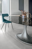 TARGET POINT CALICE 200 Oval Table with Wavy Glass Top