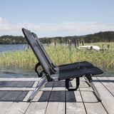 FIAM QUICK Beach Chair - BLACK Fabric / Aluminium frame