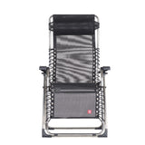 FIAM MOVIDA Folding Lounge Chair - Black Fabric / Aluminium frame