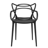 KARTELL 4-6 Seater Outdoor Dining Set with GLOSSY Table [Black] & MASTERS Chairs [Black]