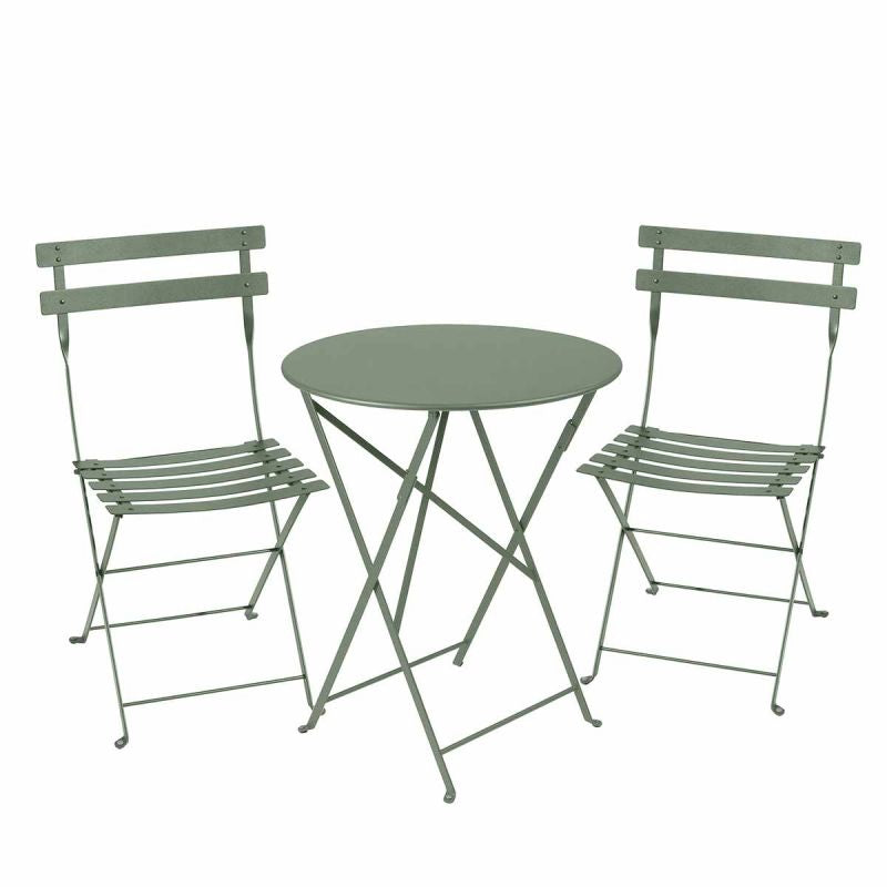 FERMOB Bistro Set - Round 60 cm Table & 2 Chairs