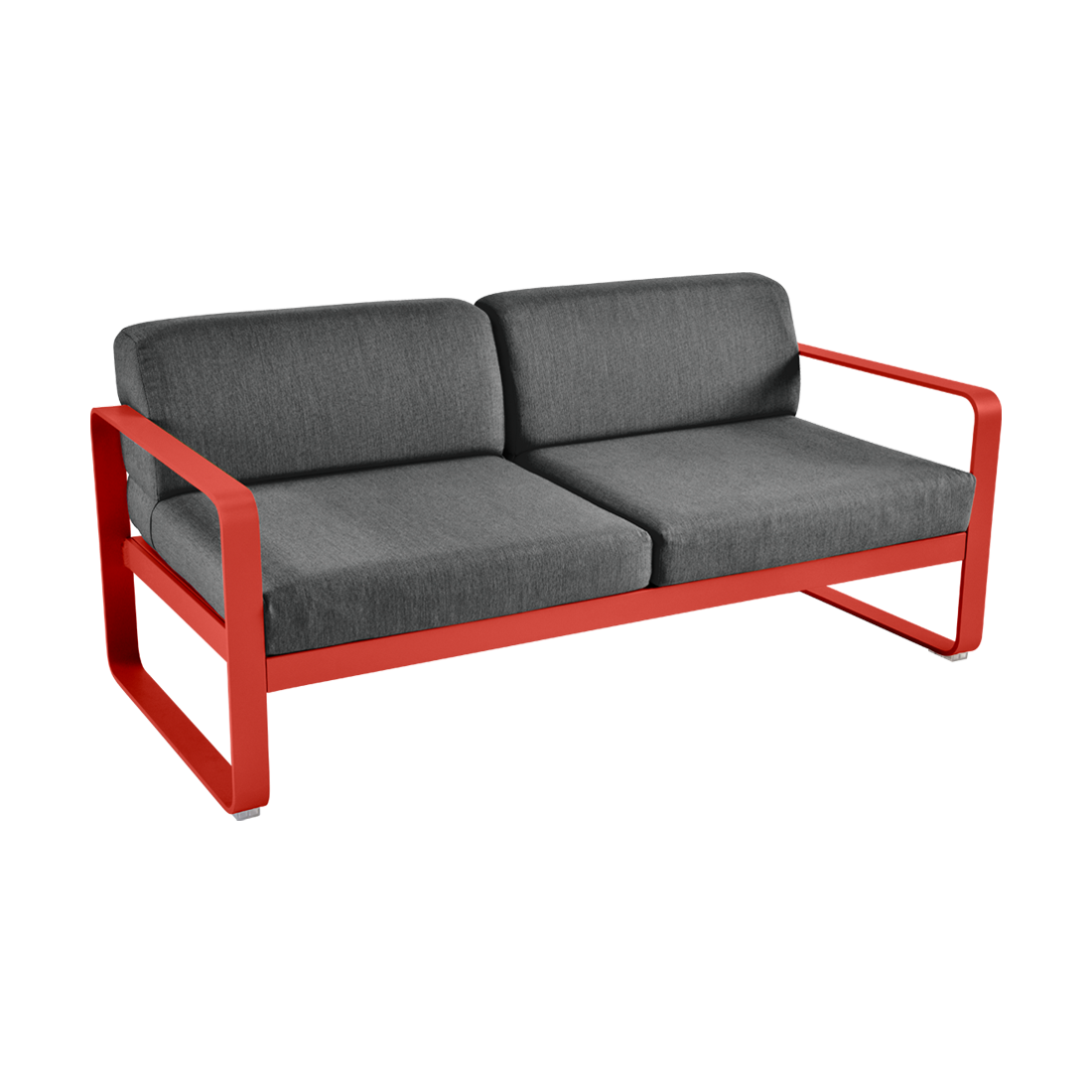 FERMOB Bellevie 2-Seater Outdoor Sofa with Graphite Cushions