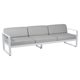 FERMOB Bellevie 3-Seater Outdoor Sofa with Grey Cushions