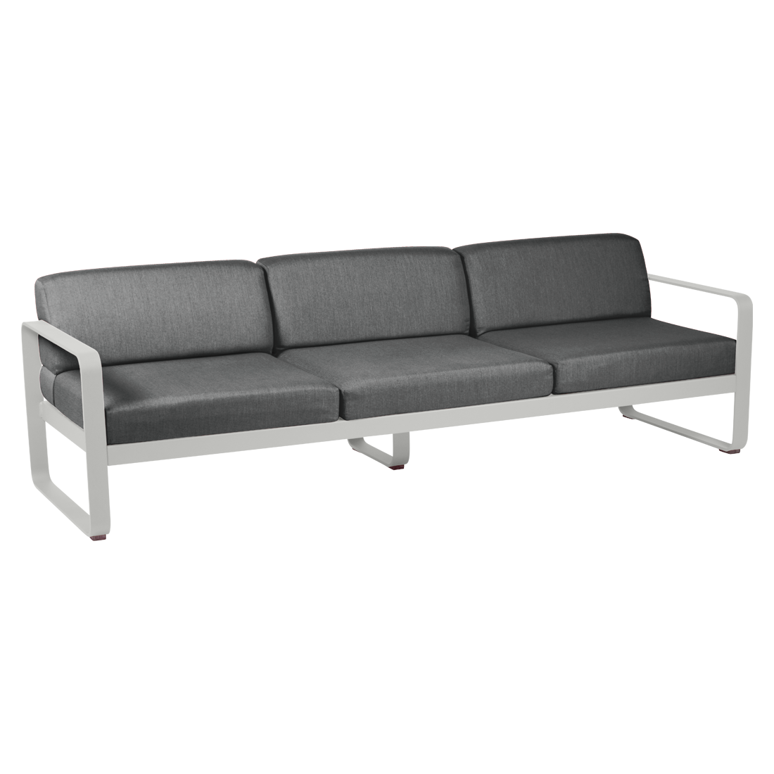 FERMOB Bellevie 3-Seater Outdoor Sofa with Graphite Cushions