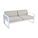 FERMOB Bellevie 2-Seater Outdoor Sofa with Grey Cushions