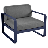FERMOB Bellevie 3 Piece Lounge Set with Graphite Grey Cushions