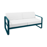 FERMOB Bellevie 2-Seater Outdoor Sofa with Off-White Cushions