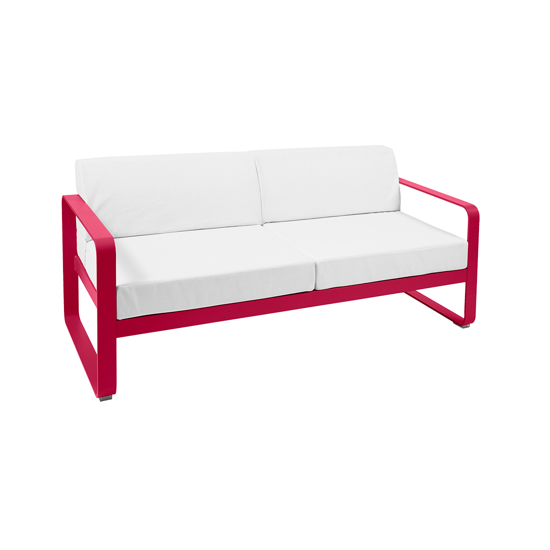 FERMOB Bellevie 2-Seater Outdoor Sofa with Off-White Cushions