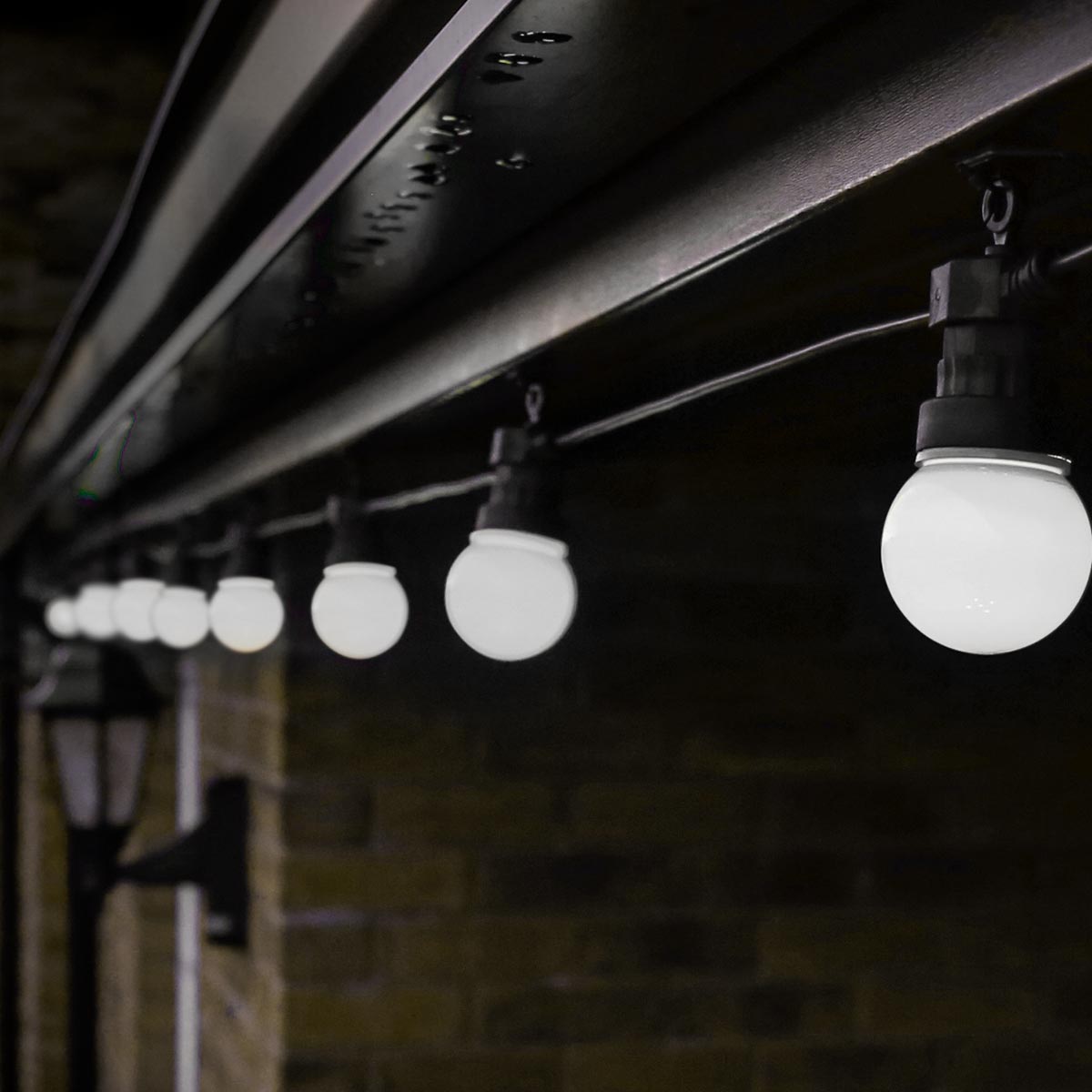 ConnectGo Festoon Garden Lights [10 meters / 20 bulbs] - WHITE