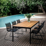 HOUE 6 Seater Bamboo Dining Set with Click chairs - BLACK