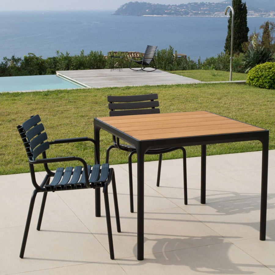HOUE FOUR Outdoor Dining Table [90 x 90 cm] - BAMBOO TOP
