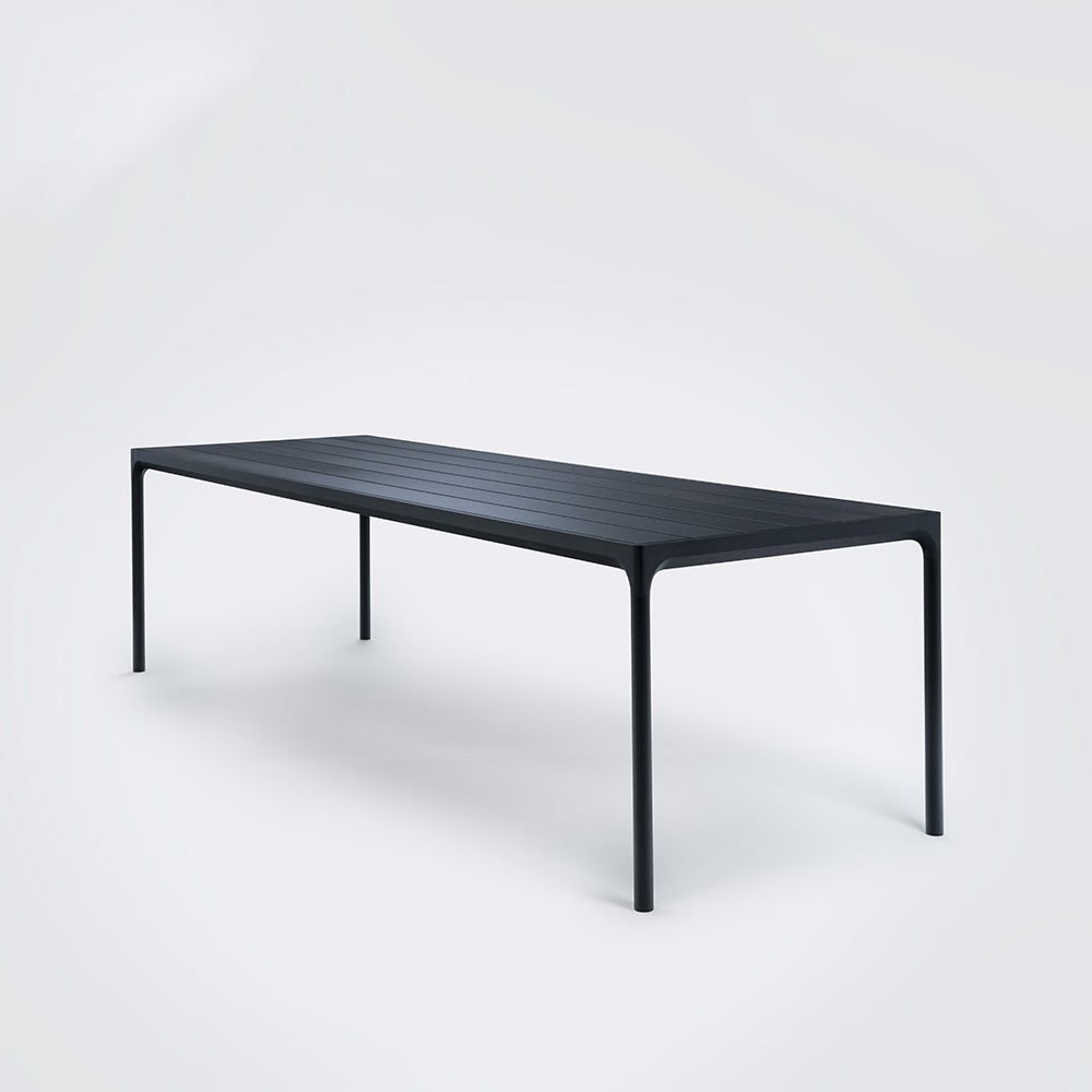 HOUE FOUR Outdoor Dining Table [210 x 90 cm] - BLACK ALUMINIUM