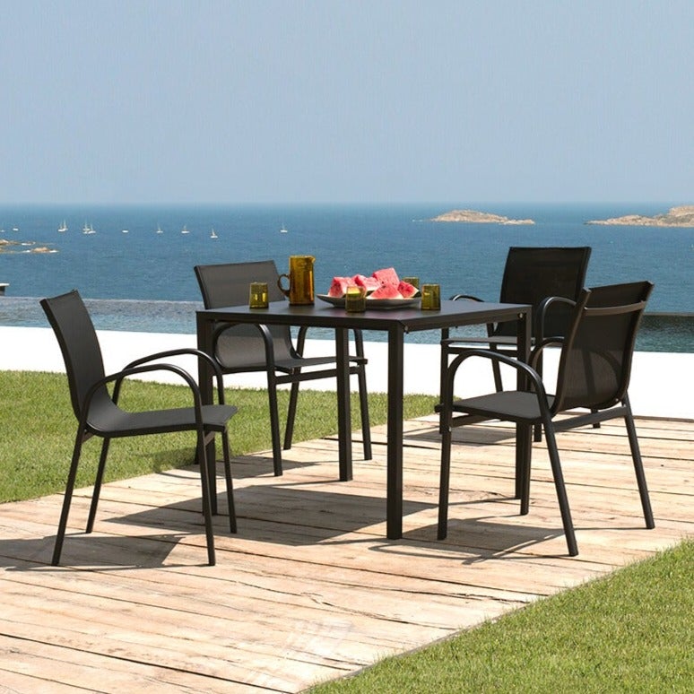 EMU URBAN 4 Seater Garden Dining Set with HOLLY Armchairs