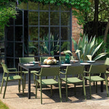 NARDI RIO 6-8 Seater Dining Set with Trill Armchairs