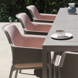 NARDI RIO ALU 8 Seater Dining Set with NET Relax Chairs