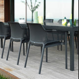 NARDI RIO 8-10 Seater Dining Set with NET Chairs - ANTHRACITE