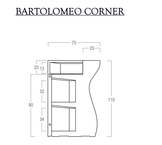 PLUST Bartolomeo Bar Corner LED