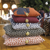 FERMOB Trefle Square Cushions - Red Berry - 44x44cm (Set of 2)