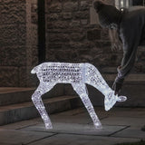 CHRISTMAS Outdoor White LED Reindeer Figure - MEDIUM [70 cm]
