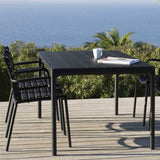 HOUE FOUR Outdoor Dining Table [90 x 90 cm] - BLACK ALUMINIUM