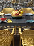 NARDI RIO 8-10 Seater Dining Set with NET Chairs - ANTRACITE/MUSTARD