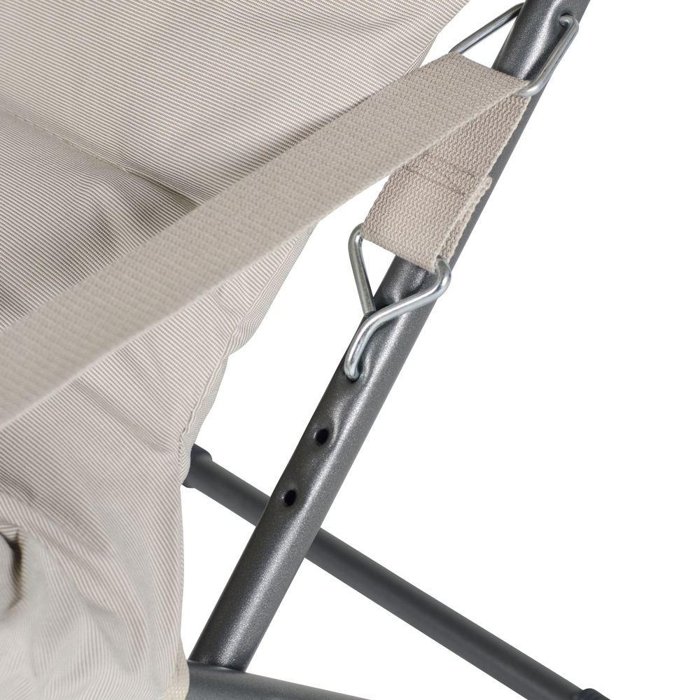 FIAM FIESTA SOFT Adjustable Deck Chair with Cushion - Aluminium frame